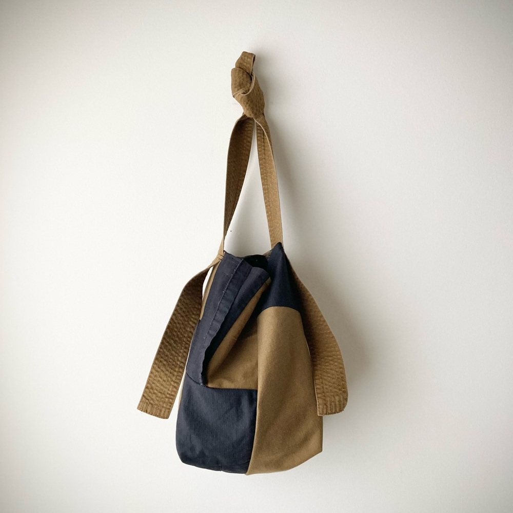 origami japanese boro artist crossbody patchwork bag color block upcycle joodito - Picture 3 of 10